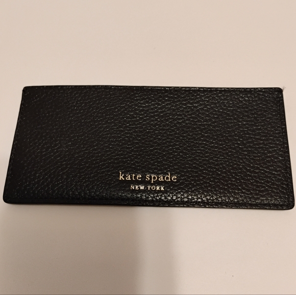 EUC Kate Spade Long Card Holder/Wallet - Black Pebbled Leather - Picture 2 of 5